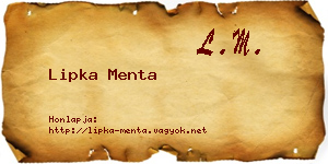 Lipka Menta névjegykártya
